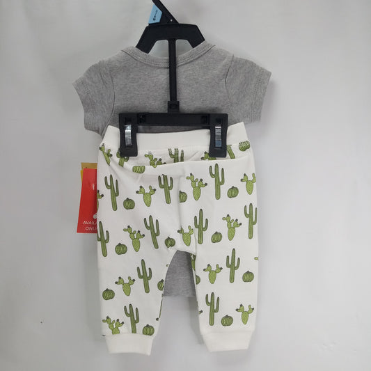 NEW Short Sleeve 2pc Pajamas by M + A Monica + Andy Size 3-6m