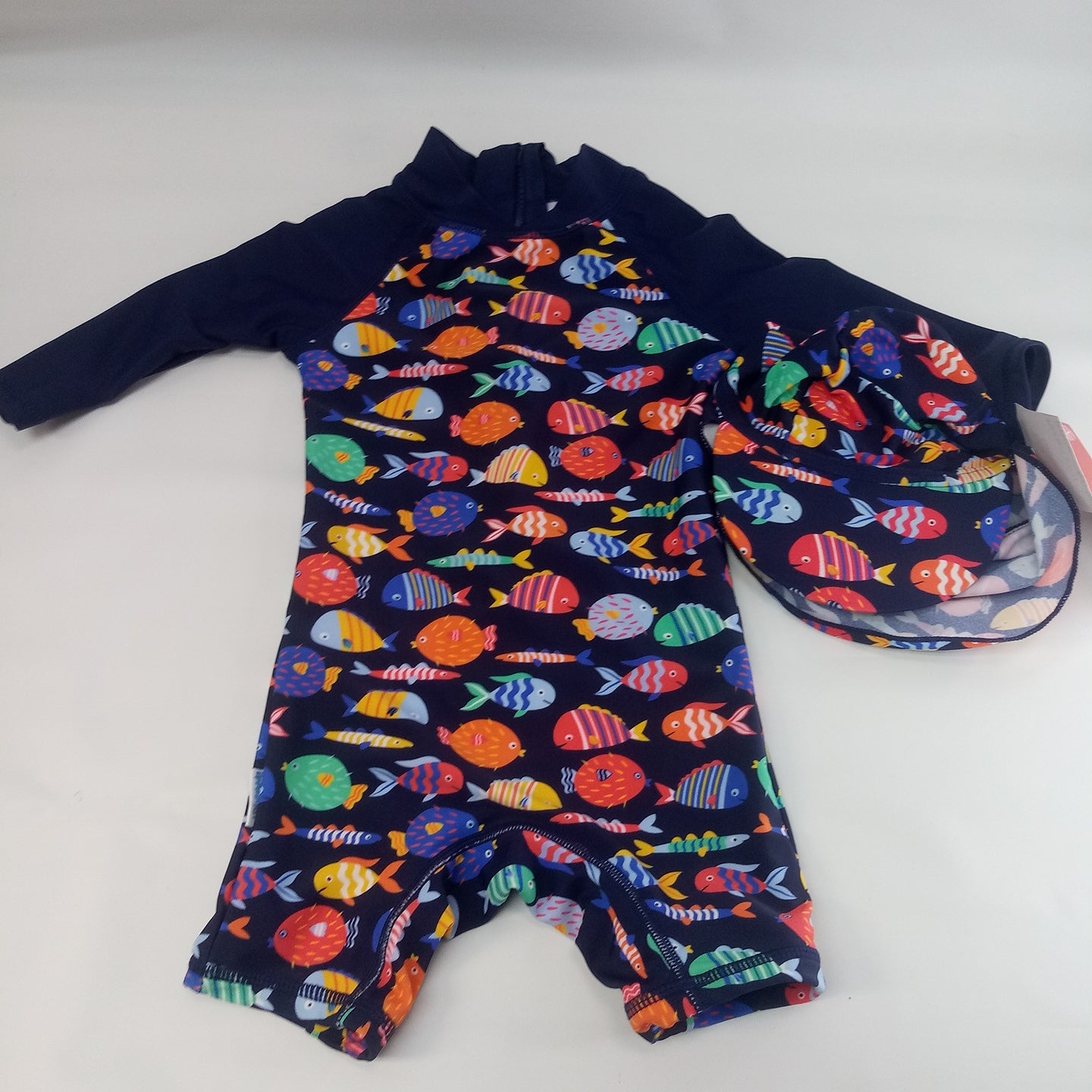 Long Sleeve 1pc Swim Suit by upandfast Size 6-9m