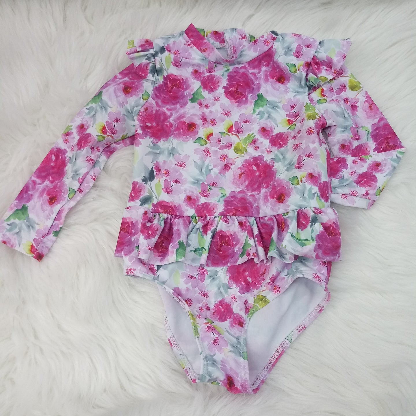 Long Sleeve 1pc Swimsuit by SHEIN Size 18-24m