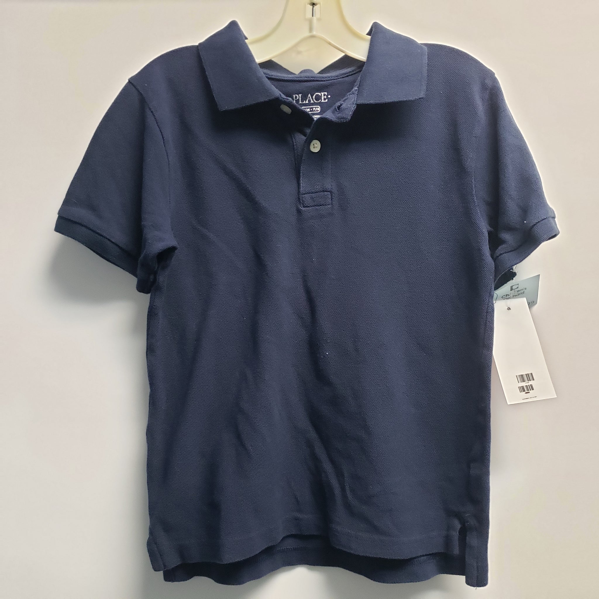 Short Sleeve Navy Polo By Place Size 7-8