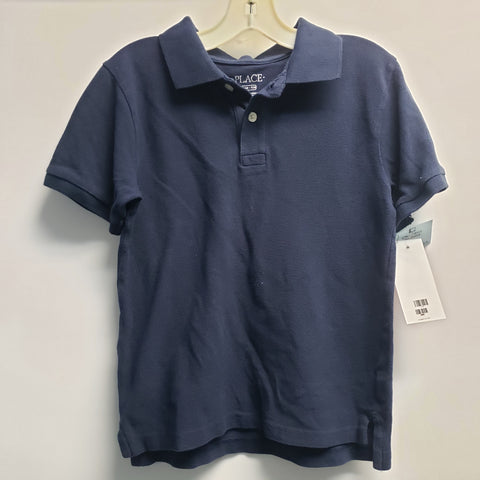 Short Sleeve Navy Polo By Place Size 7-8