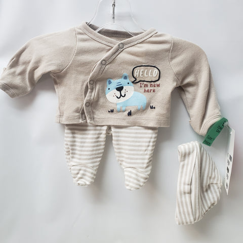 Long Sleeve 3 Pc Outfit By Gerber Size Preemie