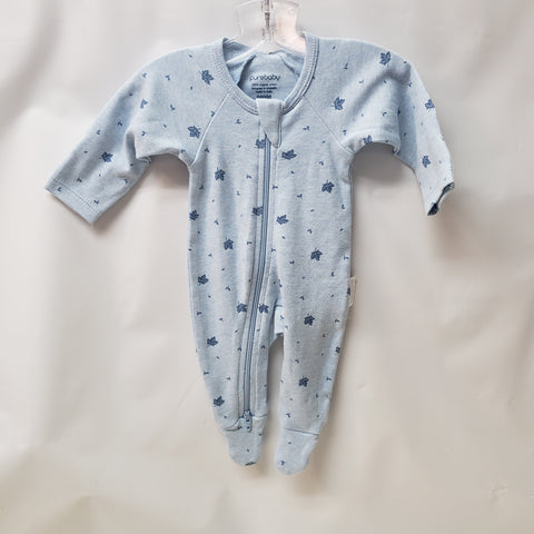 NEW Long Sleeve 1Pc Pajamas By Purebaby Size Newborn