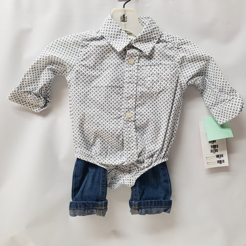 Long Sleeve 2Pc Outfit By Carters Size 3m