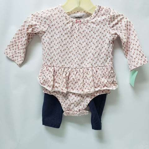 Long Sleeve 2pc outfit By Carters Size 6m