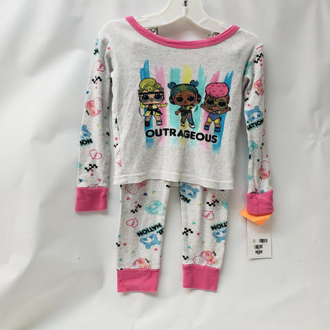 Long Sleeve 2pc Pajamas By LOL Surprise Size 4