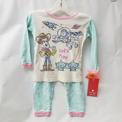Long Sleeve 2pc Pajamas By Disney Size 4T