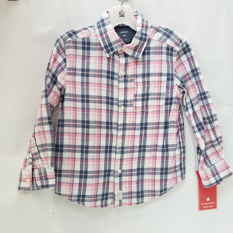 Long Sleeve Button Down  By Carters Size 4T