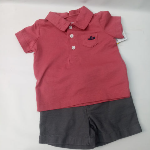 NEW Short Sleeve 2pc Outfit By Carters Size 3m