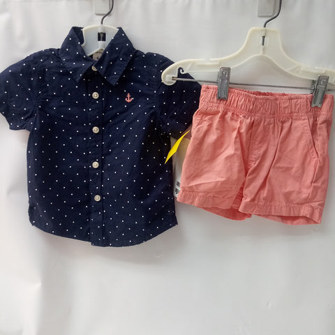 Short Sleeve 2pc Outfit By Carters  Size 6m