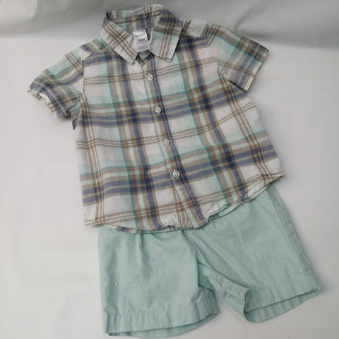 Short Sleeve 2pc Outfit By Carters  Size 18m