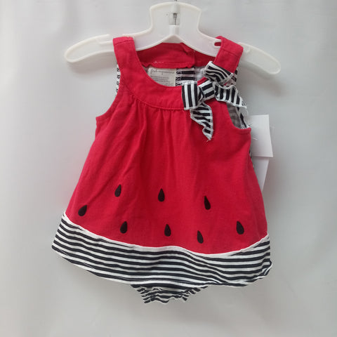 Short Sleeve Dress By First Impressions   Size 0-3m