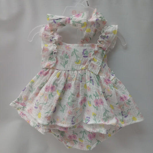 NEW Short Sleeve 3 Pc Dress by Baby on Board   Size 3-6m