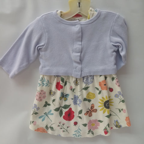 Long Sleeve 2pc Dress by Touched by Nature  Size 3-6m