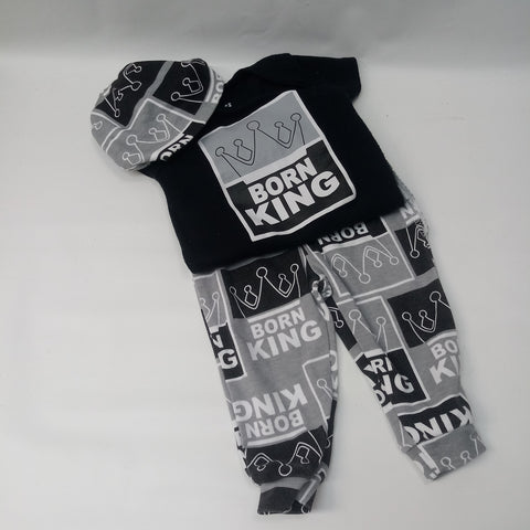 Short Sleeve Onesie 2pc Outfit by Mini Fresh  Size 6-9m