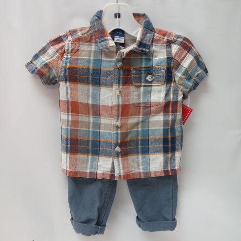 Short Sleeve Onesie 2pc Outfit by Old Navy  Size 6-12m
