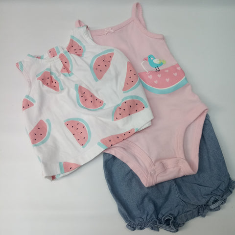 Short Sleeve 3pc Outfit by Carters  Size 6m