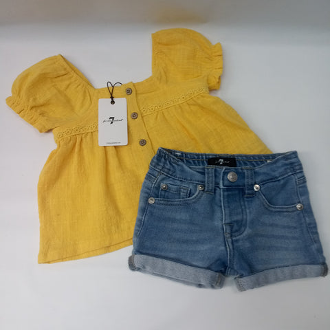 NEW Short Sleeve 2pc Outfit by For all mankind 7   Size 12m