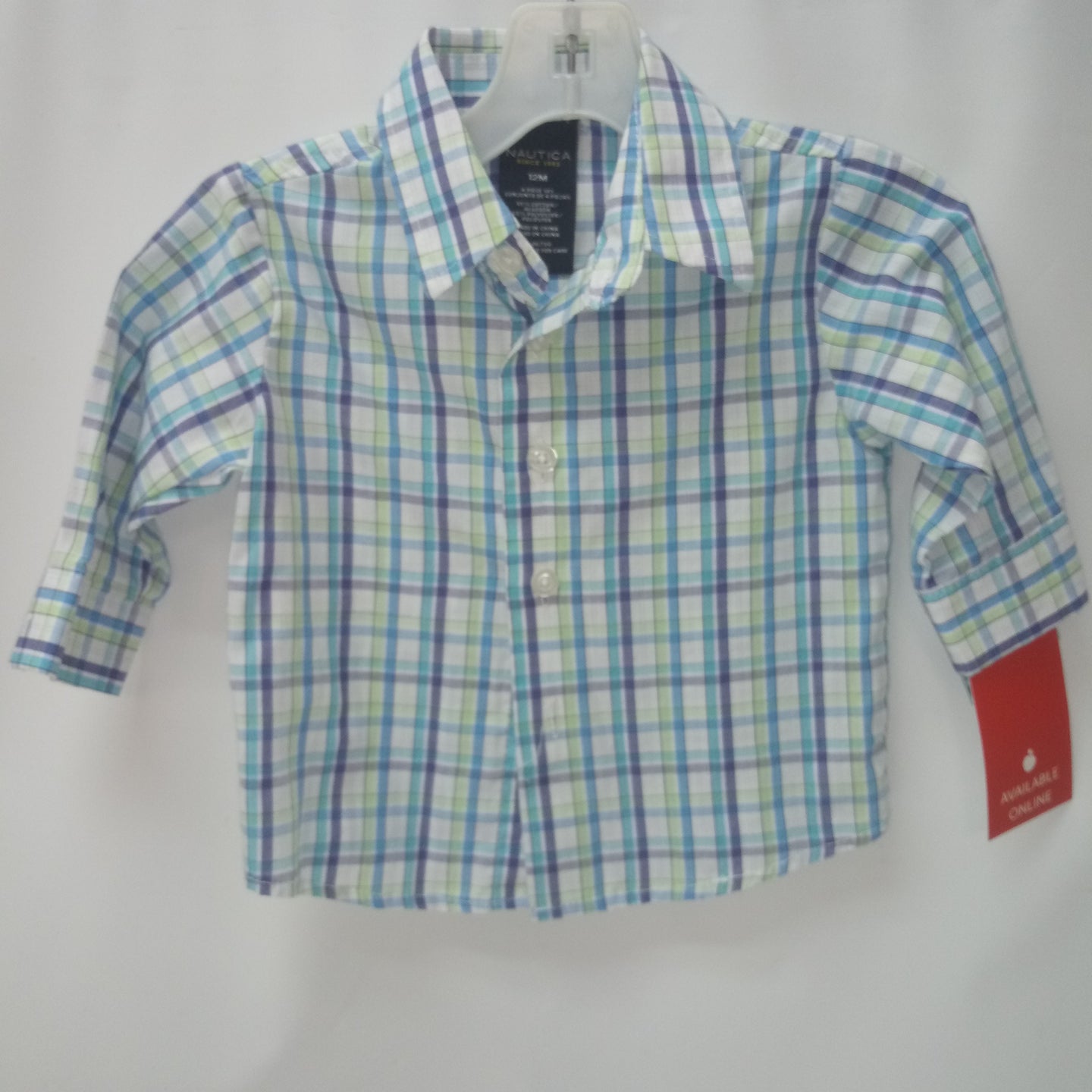 Long Sleeve Button Up Shirt by Nautica    Size 12m