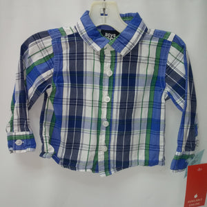 Long Sleeve Button Up Shirt by Boys Rock   Size 12m