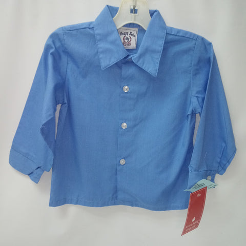 Long Sleeve Button Up Shirt by Happy Fella  Size 18-24m
