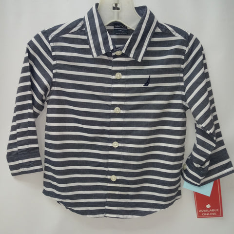 Long Sleeve Button Up Shirt by Nautica   Size 18m
