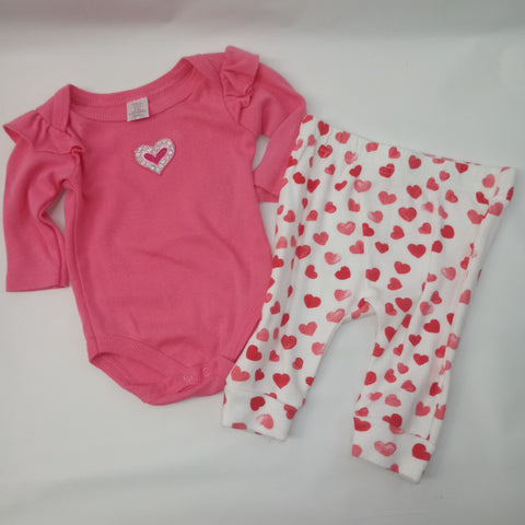 Long Sleeve 2pc Outfit  by baby kiss    Size 0-3m