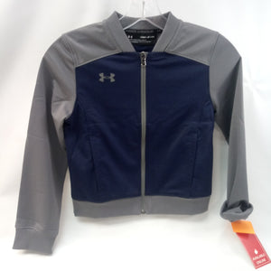 Long Sleeve Zip up Sweater   by Under Armour     Size 6-7