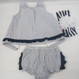 Short Sleeve 2pc Outfit by Ruffle Butts    Size 12m-18m