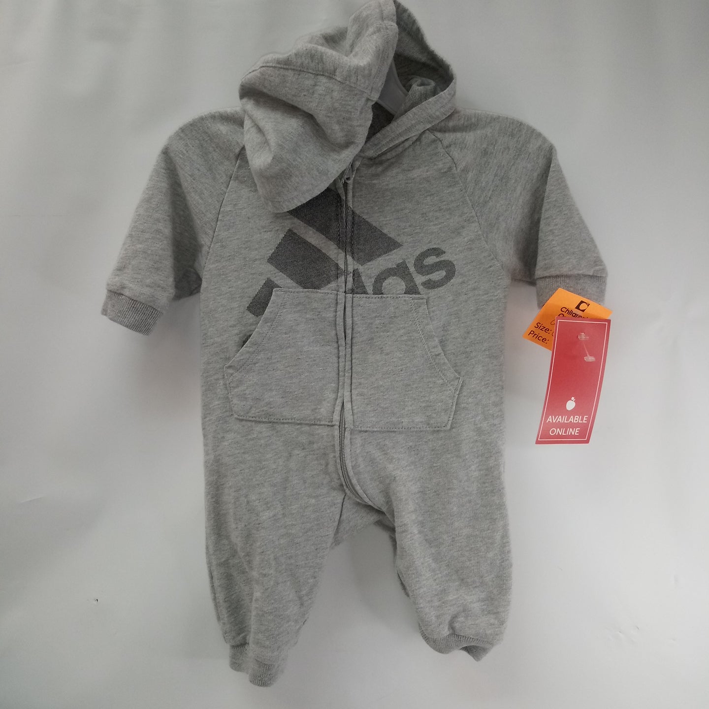 Long Sleeve 1pc Romper by Adidas    Size 0-3m