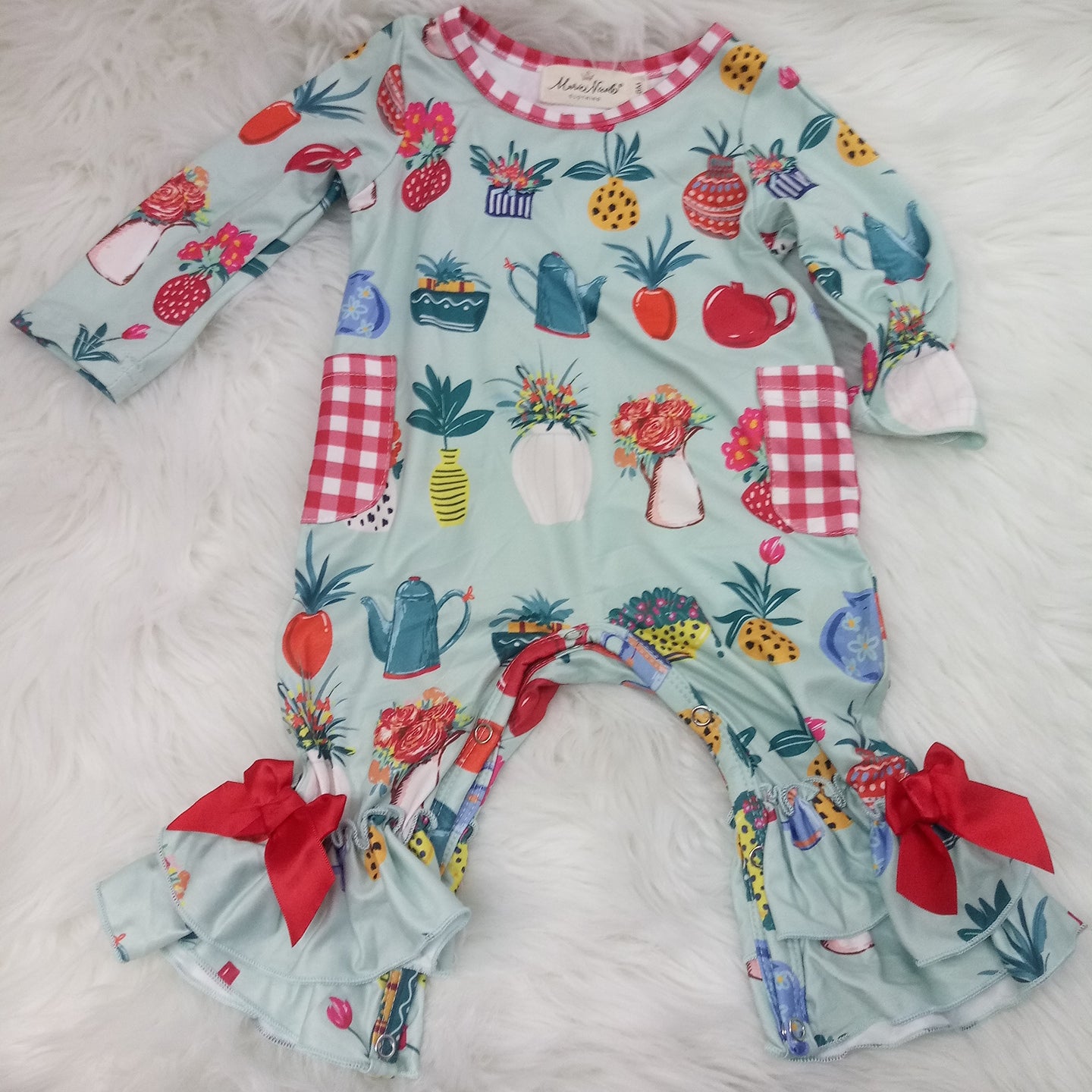 NEW Long Sleeve 1pc Romper by Marie Nicole     Size 3-6m