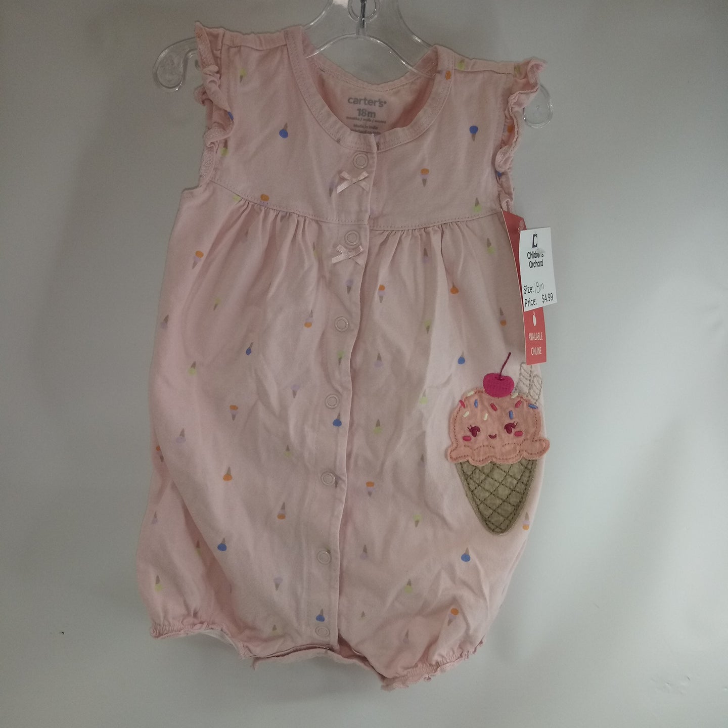 Short Sleeve 1pc Romper by Carters      Size 18m