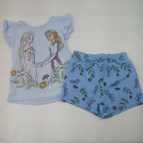 Short Sleeve 2pc Pajama Set  by Disney Frozen     Size 3T