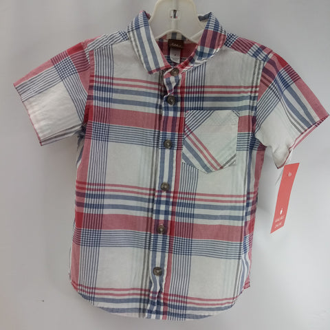 Short Sleeve Button Down Shirt by Tea     Size 4
