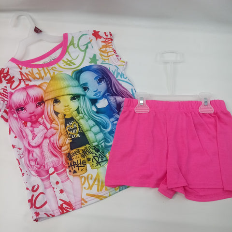 NEW Short Sleeve 2pc Pajama Set by SGI Apparel Rainbow High   Size 6-6x