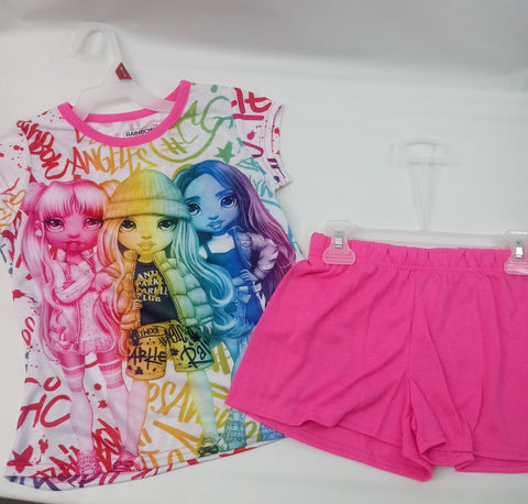 NEW Short Sleeve 2pc Pajama Set by SGI Apparel Rainbow High   Size 7-8