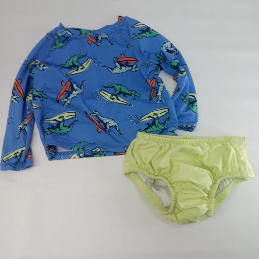 Long Sleeve 2pc Swim Suit by Wonder Nation   Size 6-9m