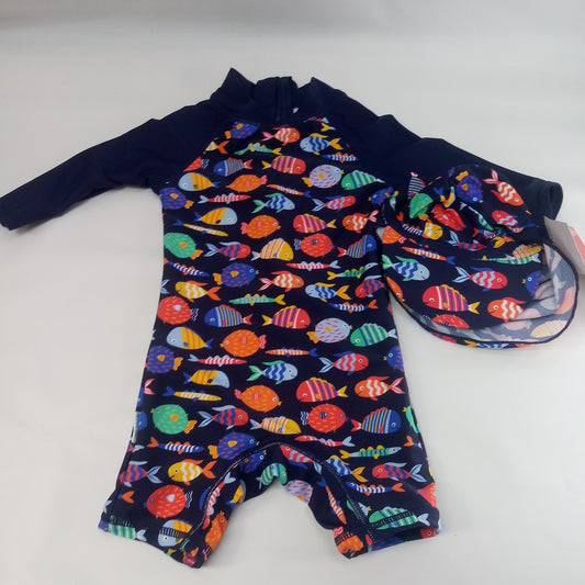 Long Sleeve 1pc Swim Suit by upandfast    Size 6-9m